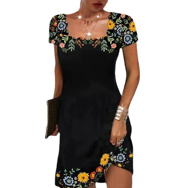 casual dresses summer women's wavy neck print short-sleeve dress elegant casual floral theme printed female fashionable knee length dre, Black;gray
casual dresses summer women's wavy neck print short-sleeve dress elegant casual floral theme printed female fashionable knee length dre, Black;gray