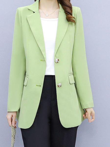 women's suits blazer minimalist solid outwear loose elegant retro official fashion allmatch spring korean style comfortable casual coat, White;black
women's suits blazer minimalist solid outwear loose elegant retro official fashion allmatch spring korean style comfortable casual coat, White;black