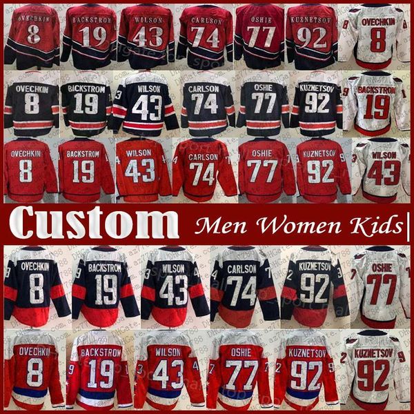 8 alex ovechkin custom men women kids hockey jersey 19 nicklas backstrom 77 tj oshie evgeny kuznetsov tom wilson vitek vanecek anthony manth, Black;red
8 alex ovechkin custom men women kids hockey jersey 19 nicklas backstrom 77 tj oshie evgeny kuznetsov tom wilson vitek vanecek anthony manth, Black;red