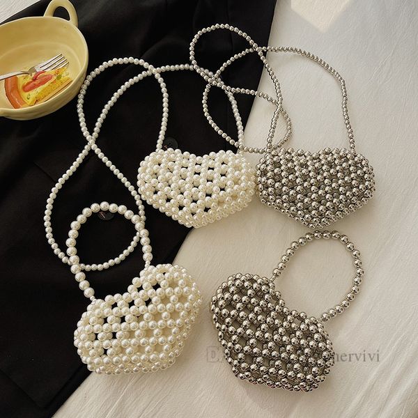 children love heart handbags girls hollow pearls weaving single shoulder bag kids crossbody bags princess accessories z0979, Black
children love heart handbags girls hollow pearls weaving single shoulder bag kids crossbody bags princess accessories z0979, Black