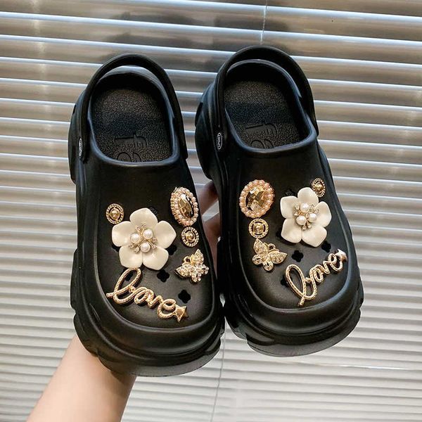 slippers summer women sandals shoes garden chain charms fashion sweet sandal platform slippers casual sides for female 41 230317, Black
slippers summer women sandals shoes garden chain charms fashion sweet sandal platform slippers casual sides for female 41 230317, Black
