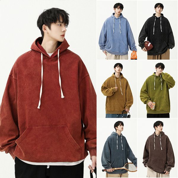 spring 2023 washed men hoodies fashion solid color large size hooded sweatshirts hip hop male clothing, Black
spring 2023 washed men hoodies fashion solid color large size hooded sweatshirts hip hop male clothing, Black