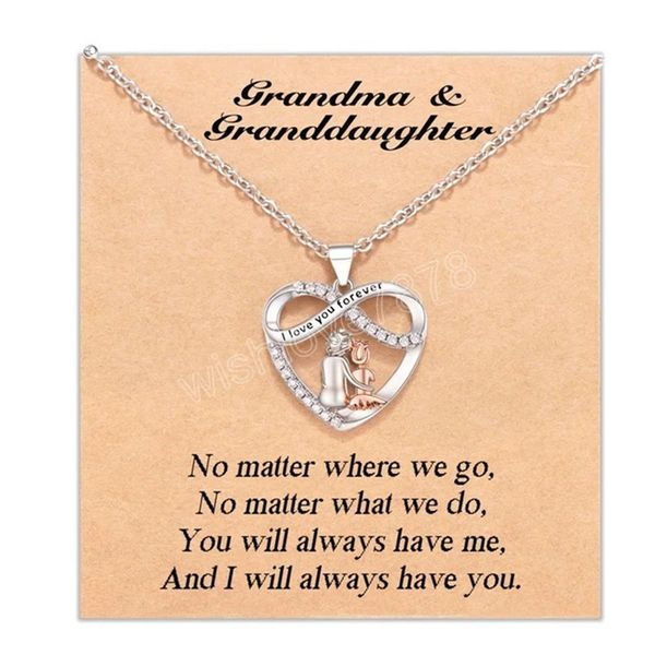 to my grandma&granddaughter fashion heart pendant necklace women jewelry grandma granddaughter birthday christmas gift, Silver
to my grandma&granddaughter fashion heart pendant necklace women jewelry grandma granddaughter birthday christmas gift, Silver