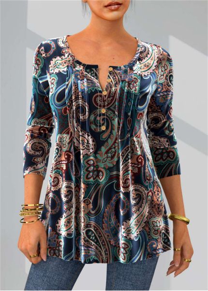 women s t shirt vintage 3d floral print women elegant button splicing o neck long sleeve casual female 2023 autumn tees 230321, White
women s t shirt vintage 3d floral print women elegant button splicing o neck long sleeve casual female 2023 autumn tees 230321, White