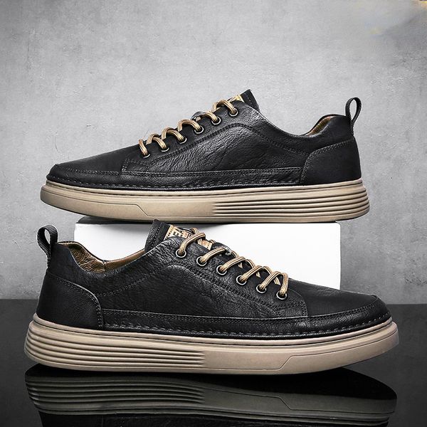 dress shoes spring and autumn casual leather men s trend all match sneakers business formal british 230321, Black
dress shoes spring and autumn casual leather men s trend all match sneakers business formal british 230321, Black