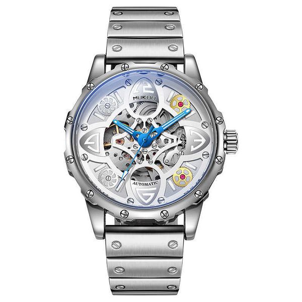 wrist watch cool four-leaf automatic mechanical watch hollow-out men's watch waterproof luminous fashion mechanical, Slivery;black
wrist watch cool four-leaf automatic mechanical watch hollow-out men's watch waterproof luminous fashion mechanical, Slivery;black