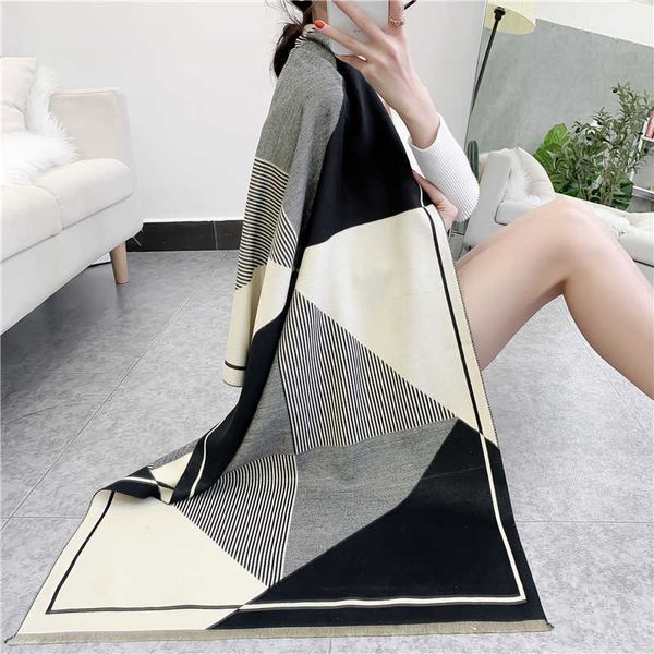 luxury cashmere scarf thicken warm winter women brand pashmina shawls wraps double sided plaid blanket scarves for ladies 0523, Blue;gray
luxury cashmere scarf thicken warm winter women brand pashmina shawls wraps double sided plaid blanket scarves for ladies 0523, Blue;gray