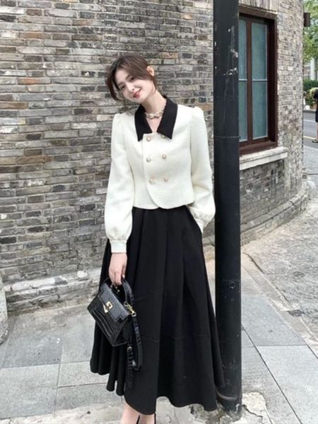 two piece dress women long sleeve double breasted coat and high waist aline skirt korean style elegant chic spring autumn clothes 230321, White
two piece dress women long sleeve double breasted coat and high waist aline skirt korean style elegant chic spring autumn clothes 230321, White