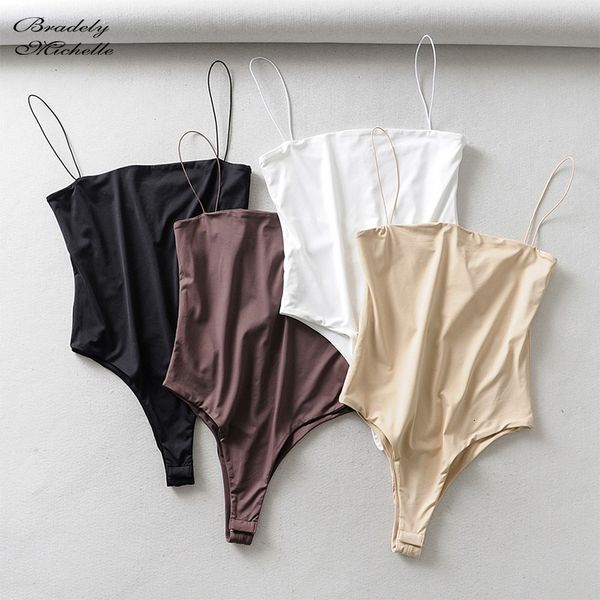 womens jumpsuits rompers bradely michelle summer women slim solid spaghetti strap bodycon bodysuit streetwear backless jumpsuit 230321, Black;white
womens jumpsuits rompers bradely michelle summer women slim solid spaghetti strap bodycon bodysuit streetwear backless jumpsuit 230321, Black;white