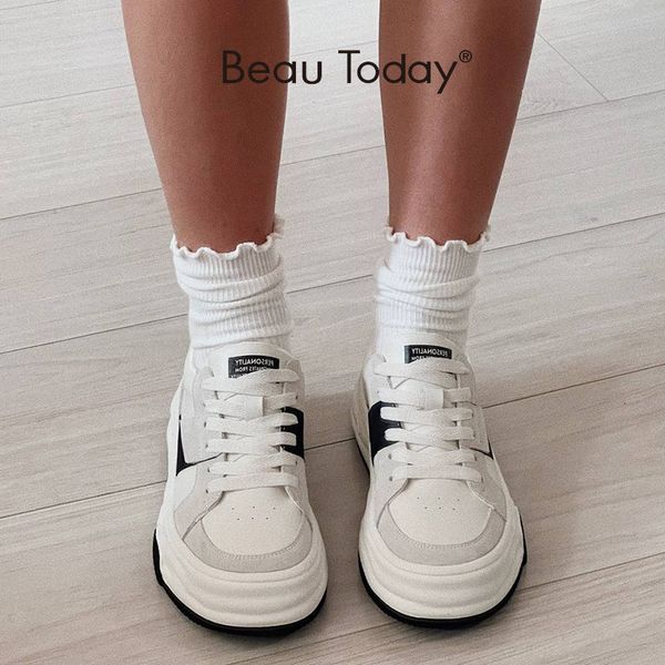 dress shoes beautoday chunky sneaker leather patchwork round toe cross tied design platform sole ladies waffle handmade 29161 230321, Black
dress shoes beautoday chunky sneaker leather patchwork round toe cross tied design platform sole ladies waffle handmade 29161 230321, Black