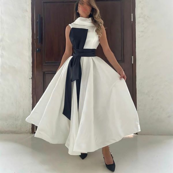 party dresses vintage short satin evening aline puffy white prom robes de tea length 230320, White;black
party dresses vintage short satin evening aline puffy white prom robes de tea length 230320, White;black