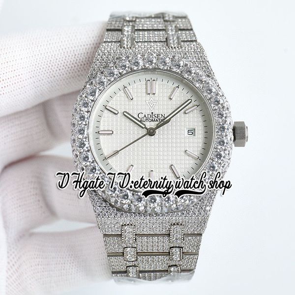 bzf sf15500 japan m8215 automatic mens watch iced out big diamond bezel white texture dial stick markers stainless steel diamonds bracelet e, Slivery;brown
bzf sf15500 japan m8215 automatic mens watch iced out big diamond bezel white texture dial stick markers stainless steel diamonds bracelet e, Slivery;brown