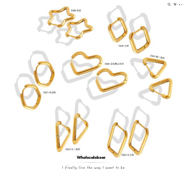 women prime ring stud geometric earrings with heart star triangle square shaped charms stud earring simple design, Golden;silver
women prime ring stud geometric earrings with heart star triangle square shaped charms stud earring simple design, Golden;silver