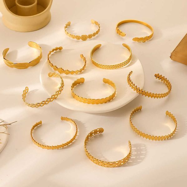 luxury ornaments316l stainless steel geometric bangles for women fashion gold silver color adjustable cuff bracelet party girl jewelry
luxury ornaments316l stainless steel geometric bangles for women fashion gold silver color adjustable cuff bracelet party girl jewelry