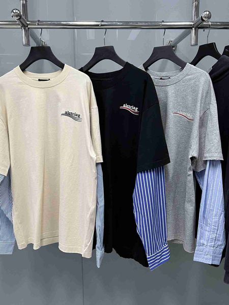 plush t shirt designer luxury coats balciga edition paris b coke wave embroidery fake two piece splice shirt men's and women's loo, Black
plush t shirt designer luxury coats balciga edition paris b coke wave embroidery fake two piece splice shirt men's and women's loo, Black