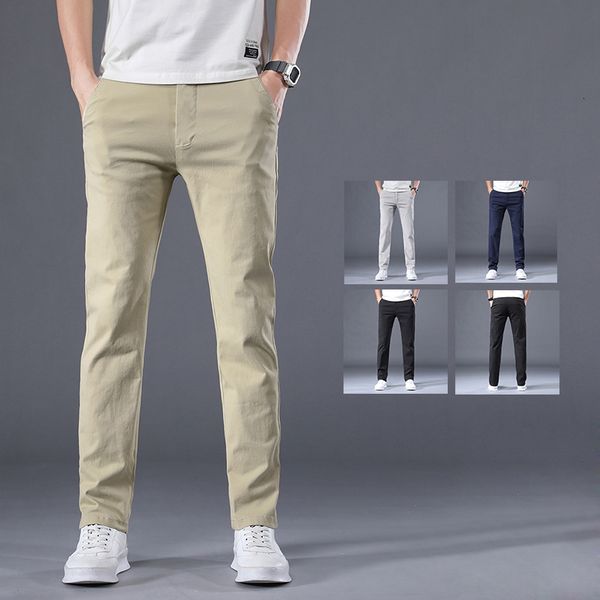 men's pants cotton summer stretch for classic straight slim fashion khaki black gray male business office casual trousers 230320
men's pants cotton summer stretch for classic straight slim fashion khaki black gray male business office casual trousers 230320