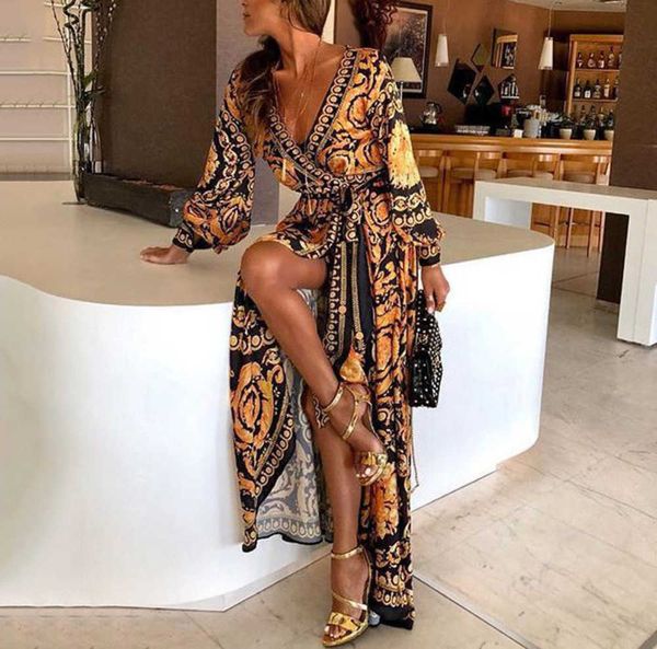 casual dreses 2019 new style fashion elegant women seexy boat neck glitter deep v necck print party dress formal long dress clubwear, Black;gray
casual dreses 2019 new style fashion elegant women seexy boat neck glitter deep v necck print party dress formal long dress clubwear, Black;gray
