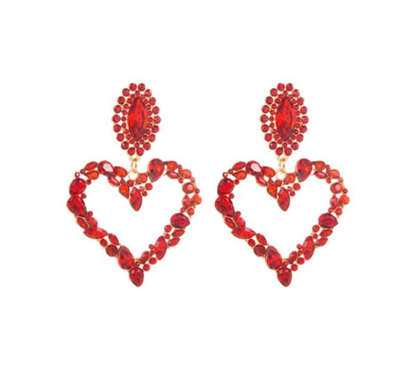 popular heart shaped alloy inlaid color diamond retro full diamond earrings in europe and america, Silver
popular heart shaped alloy inlaid color diamond retro full diamond earrings in europe and america, Silver