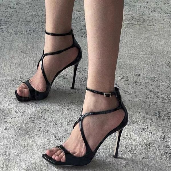sandals all match woman square toe solid color buckle strap high heels ladies thin belt open shoes night club party 230321, Black
sandals all match woman square toe solid color buckle strap high heels ladies thin belt open shoes night club party 230321, Black