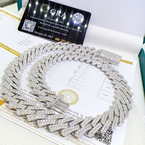 test passed 15mm 18-24inch 925 sterling silver vvs moissanite diamond cuban chain necklace bracelet for women/men nice gift
test passed 15mm 18-24inch 925 sterling silver vvs moissanite diamond cuban chain necklace bracelet for women/men nice gift