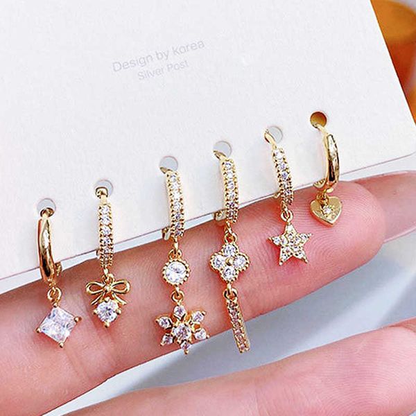 charm romantic six set earrings for women exquisite key heart snowflake star butterfly style jewelry micro inlaid zircon g230320, Golden
charm romantic six set earrings for women exquisite key heart snowflake star butterfly style jewelry micro inlaid zircon g230320, Golden