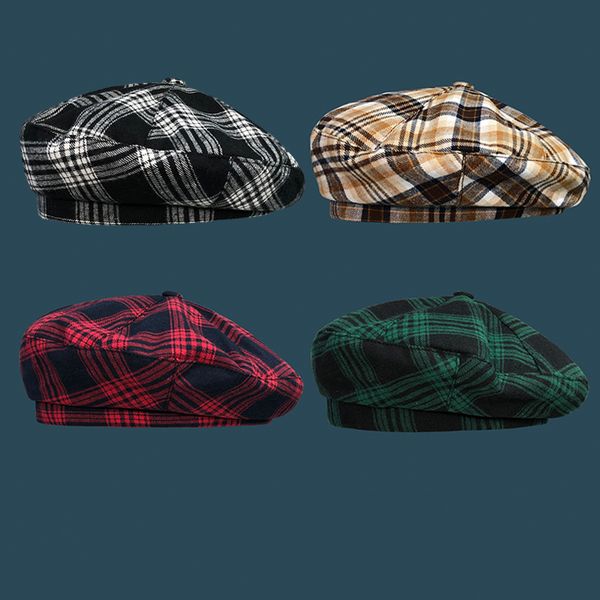 berets foux beret hat autumn winter retro plaid striped octagonal baker boy painter sboy caps brimless adjustable rope 230321, Blue;gray
berets foux beret hat autumn winter retro plaid striped octagonal baker boy painter sboy caps brimless adjustable rope 230321, Blue;gray