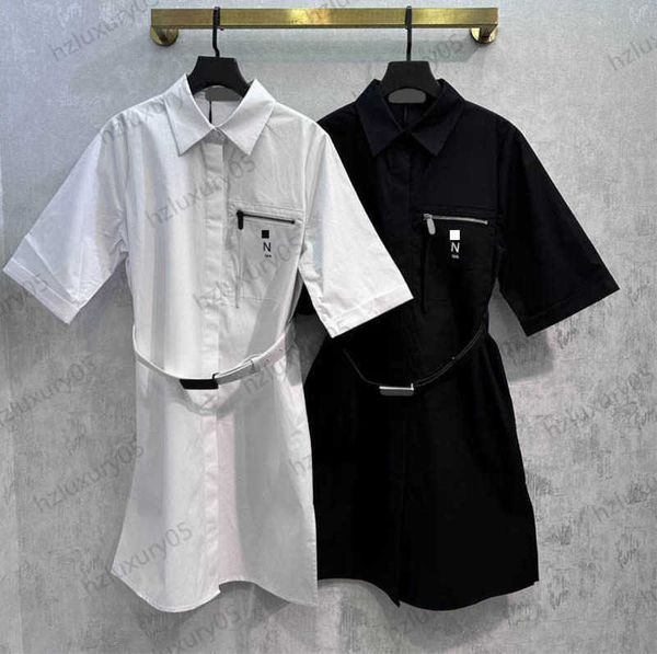 fashion dresses letters embroidery zipper pocket lapel short sleeve brand dress single row button open short sleeve belt slim designer maxis, Black;gray
fashion dresses letters embroidery zipper pocket lapel short sleeve brand dress single row button open short sleeve belt slim designer maxis, Black;gray