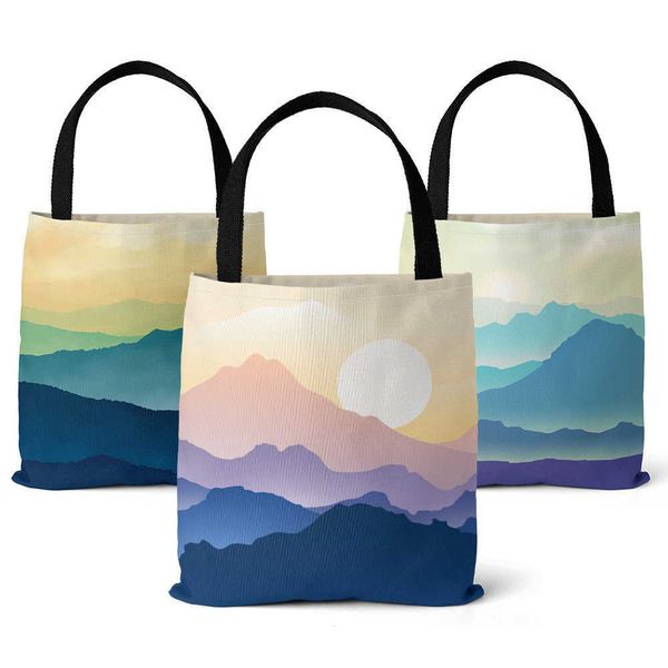 shopping bags designer bag tote women beach shoulder bag portable canvas landscape print handbag fashion bags 230321
shopping bags designer bag tote women beach shoulder bag portable canvas landscape print handbag fashion bags 230321