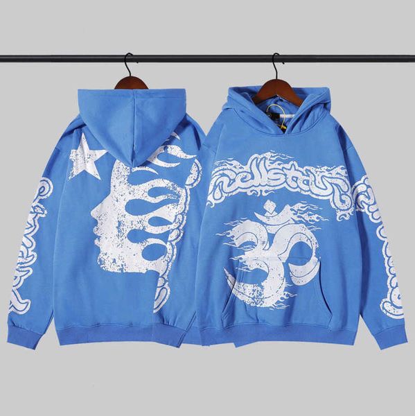 men and women cotton hellstar herbo hoodie flaming star pullover hoodies, Black
men and women cotton hellstar herbo hoodie flaming star pullover hoodies, Black