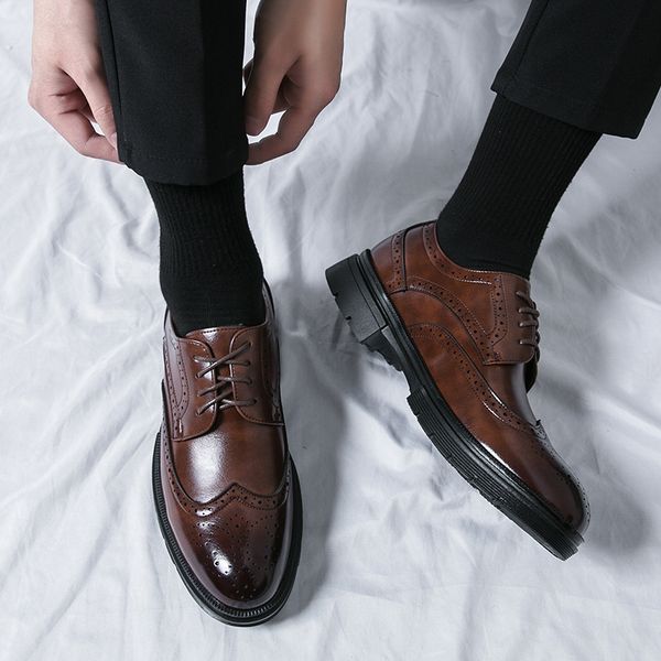 sandals block men pu low heel lace up solid color business dress comfortable fashion classic derby, Black
sandals block men pu low heel lace up solid color business dress comfortable fashion classic derby, Black