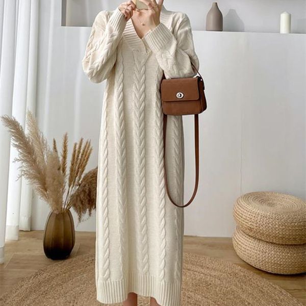 casual dresses casual v-neck loose solid autumn winter sweater dress female long dress elegant robe sweater bottoming dress 230321, Black;gray
casual dresses casual v-neck loose solid autumn winter sweater dress female long dress elegant robe sweater bottoming dress 230321, Black;gray