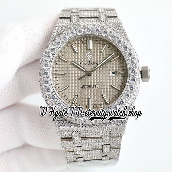 bzf sf15400 japan m8215 automatic mens watch iced out big diamond bezel gray texture dial stick markers stainless steel diamonds bracelet et, Slivery;brown
bzf sf15400 japan m8215 automatic mens watch iced out big diamond bezel gray texture dial stick markers stainless steel diamonds bracelet et, Slivery;brown