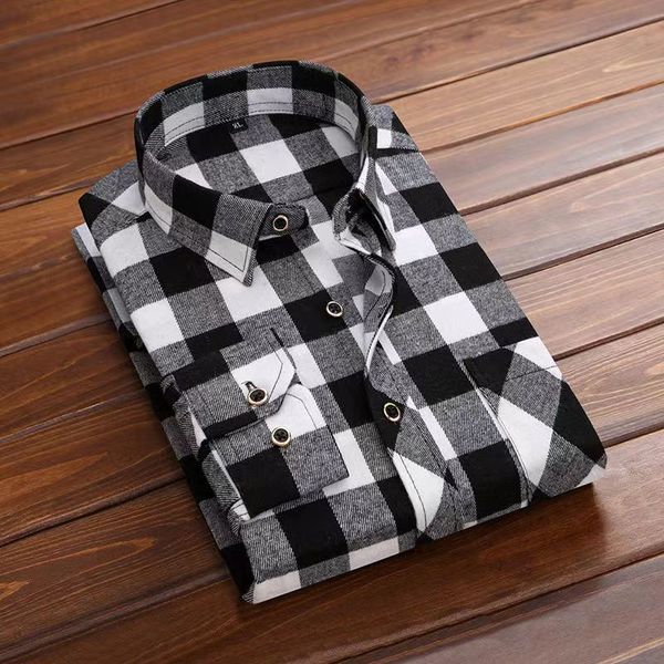 men's casual shirts flannel plaid shirt men autumn fashion dress men shirt casual warm soft long sleeve shirts camiseta chemise homme 2, White;black
men's casual shirts flannel plaid shirt men autumn fashion dress men shirt casual warm soft long sleeve shirts camiseta chemise homme 2, White;black