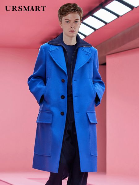 men's wool blends long over knee wool coat for men british trend double breasted thickened liner neck protection warm autumn and winter, Black
men's wool blends long over knee wool coat for men british trend double breasted thickened liner neck protection warm autumn and winter, Black