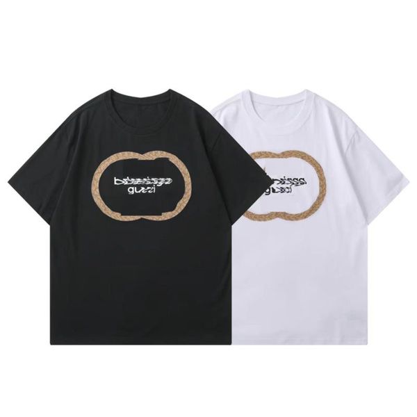 2023 summer new tide brand designer crewneck pattern printed cotton short sleeve t-shirt men's and women's loose casual half sleev, White;black
2023 summer new tide brand designer crewneck pattern printed cotton short sleeve t-shirt men's and women's loose casual half sleev, White;black