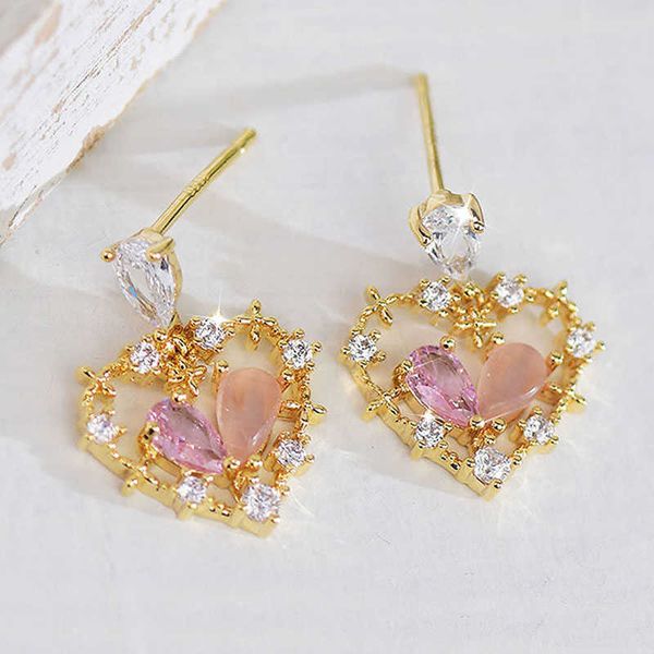 charm 2022 new korean sweet pink zirconia cute heart earring exquisite fashion temperament women stud earrings holiday gift g230320, Golden
charm 2022 new korean sweet pink zirconia cute heart earring exquisite fashion temperament women stud earrings holiday gift g230320, Golden