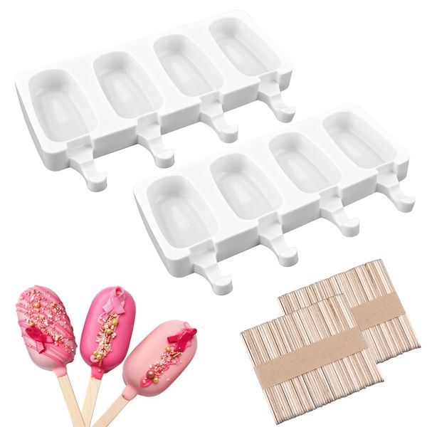ice popsicle silicone mold (2 piece set) ice cream tools ice popsicle mold mini 4 cavity oval homemade cake popsicle maker with 50 wooden st
ice popsicle silicone mold (2 piece set) ice cream tools ice popsicle mold mini 4 cavity oval homemade cake popsicle maker with 50 wooden st