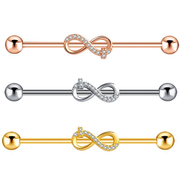 steel industrial barbell long key style cz ear ring for women men cartilage earring helix body piercing jewelry oreja luck, Silver
steel industrial barbell long key style cz ear ring for women men cartilage earring helix body piercing jewelry oreja luck, Silver