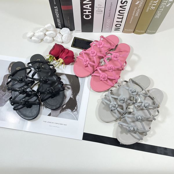cross straps sandals c leather slippers camellia flower flat sandal mules designer casual shoes luxury womens spring summer beach outdoors s, Black
cross straps sandals c leather slippers camellia flower flat sandal mules designer casual shoes luxury womens spring summer beach outdoors s, Black