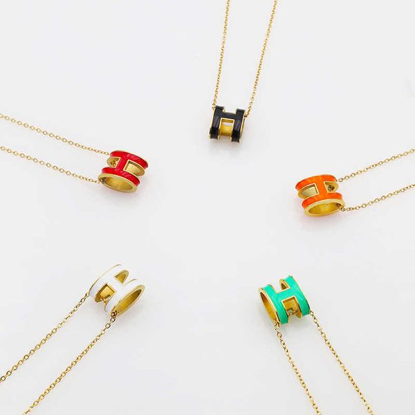 pendant necklaces strands strings french 18k gold stainless steel enamel mini pendant collar chain female high version letter h necklace, Silver
pendant necklaces strands strings french 18k gold stainless steel enamel mini pendant collar chain female high version letter h necklace, Silver