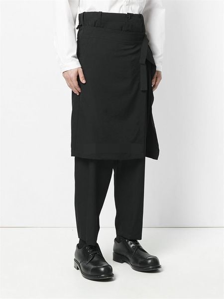 men's pants straight leg spring and autumn personality detachable apron trousers casual 230320, Black
men's pants straight leg spring and autumn personality detachable apron trousers casual 230320, Black