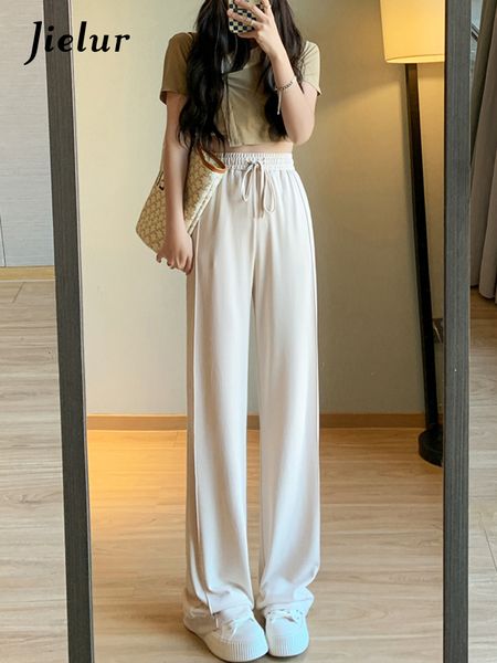 women's pants capris jielur summer korean style basic trousers drawstring wide leg pants for women casual cool gray white pants female, Black;white
women's pants capris jielur summer korean style basic trousers drawstring wide leg pants for women casual cool gray white pants female, Black;white