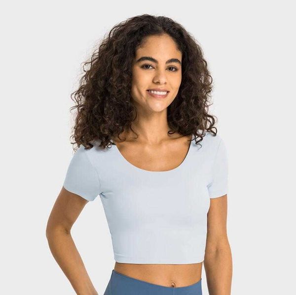 lu-357 pleated back yoga sports short sleeve fashion versatile slim shirts running fitness gym clothes women, White;red
lu-357 pleated back yoga sports short sleeve fashion versatile slim shirts running fitness gym clothes women, White;red