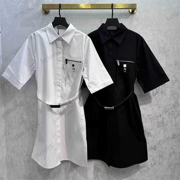 fashion dresses letters embroidery zipper pocket lapel short sleeve brand dress single row button open short sleeve belt slim designer maxis, Black;gray
fashion dresses letters embroidery zipper pocket lapel short sleeve brand dress single row button open short sleeve belt slim designer maxis, Black;gray