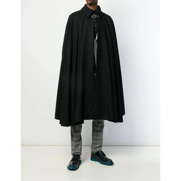 men's wool blends autumn and winter fashion men loose cardigan cape coat bat shirt long cape with a widecollared woolen trench coat 230, Black
men's wool blends autumn and winter fashion men loose cardigan cape coat bat shirt long cape with a widecollared woolen trench coat 230, Black