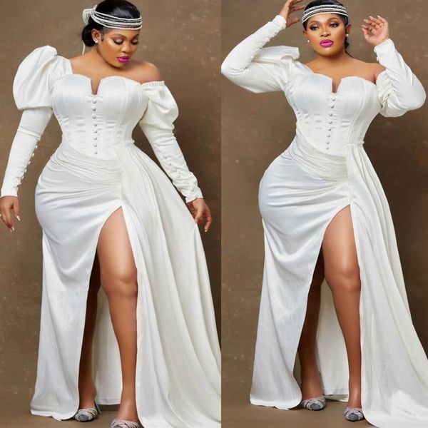 2023 arabic aso ebi white sheath prom dresses satin high split evening formal party second reception birthday engagement bridesmaid gowns dr, Black
2023 arabic aso ebi white sheath prom dresses satin high split evening formal party second reception birthday engagement bridesmaid gowns dr, Black