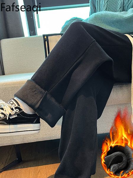 women's pants capris thicken warm wide trousers for women lace up thermal velvet slack straight pants autumn winter basic black baggy p, Black;white
women's pants capris thicken warm wide trousers for women lace up thermal velvet slack straight pants autumn winter basic black baggy p, Black;white