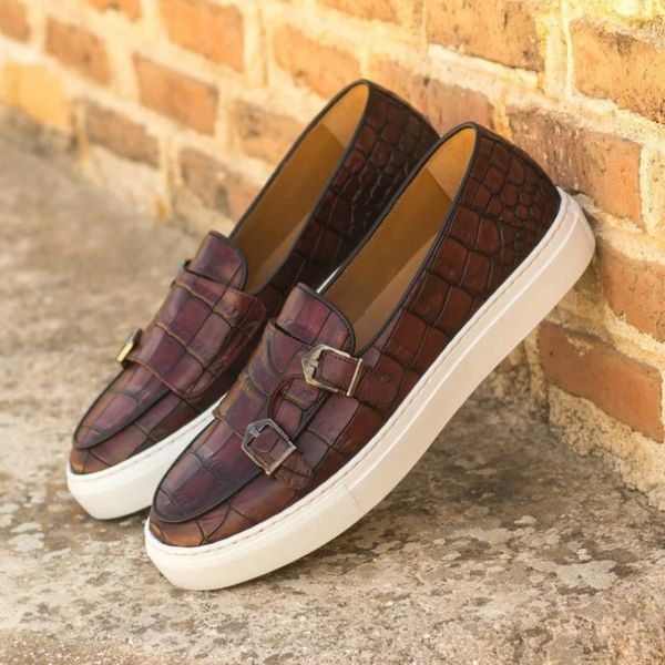 sandals mens vulcanize double buckle monk slip-on pu handmade casual mens size 38-46, Black
sandals mens vulcanize double buckle monk slip-on pu handmade casual mens size 38-46, Black