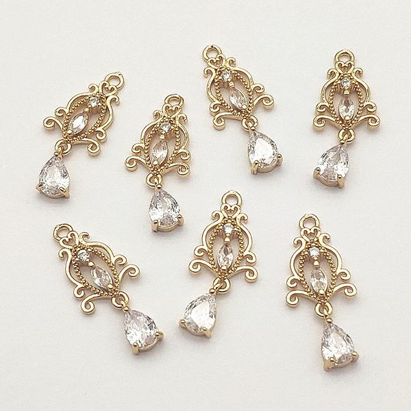 charms arrival 27x12mm 50pcs cubic zirconia drop charm for handmade necklaceearrings diy parts jewelry accessories findings 230320, Bronze;silver
charms arrival 27x12mm 50pcs cubic zirconia drop charm for handmade necklaceearrings diy parts jewelry accessories findings 230320, Bronze;silver