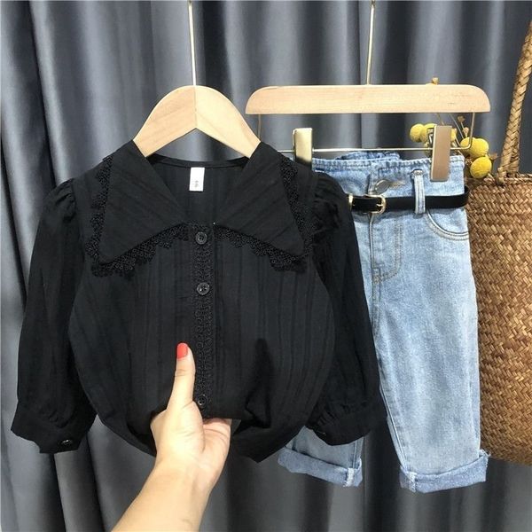 kids shirts spring kids girls clothes suit children long sleeve shirthigh waist jeansbelt baby girl clothing set girls lapel lace blouse 230, White;black
kids shirts spring kids girls clothes suit children long sleeve shirthigh waist jeansbelt baby girl clothing set girls lapel lace blouse 230, White;black